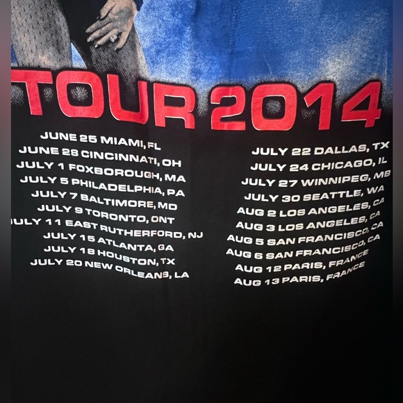 On The Run Tour Jay Z Beyonce T-Shirt Black 2014 Concert Hip Hop Music - Picture 6 of 7